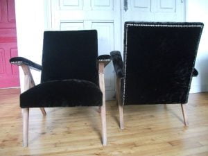 paire de fauteuils ann&eacute;es 50 tapissier &agrave; brest