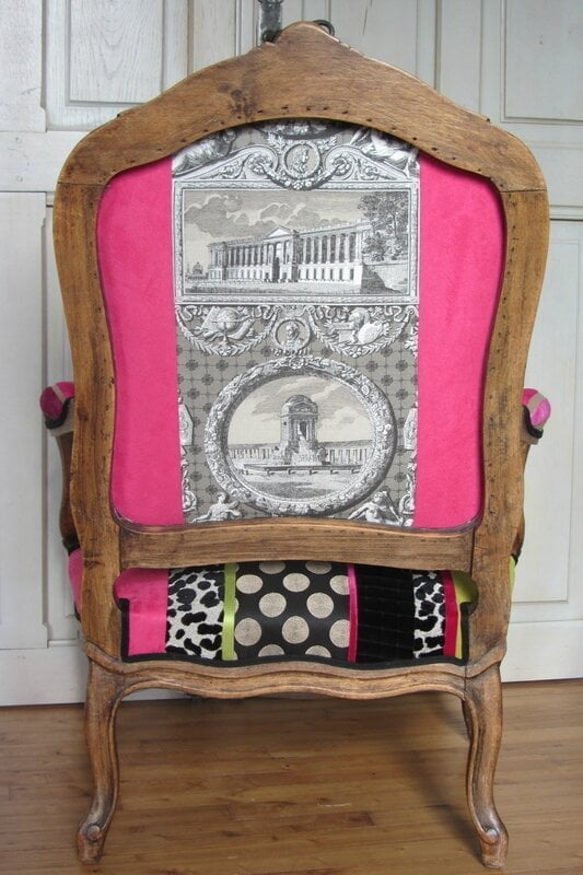 fauteuil en patchwork tapissier à Brest