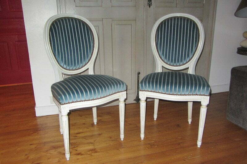 chaises Louis XVI &agrave; retapisser c&ocirc;t&eacute; si&egrave;ges &agrave; Brest