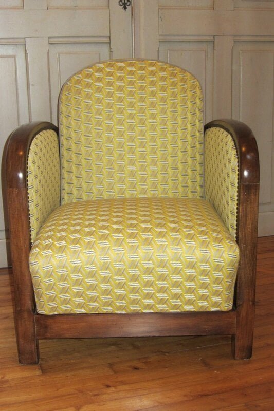 fauteuil art d&eacute;co m&eacute;canique tapissier &agrave; Brest