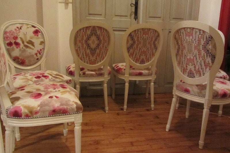 changer lme tissu d'une chaise tapissier à Brest côté sièges