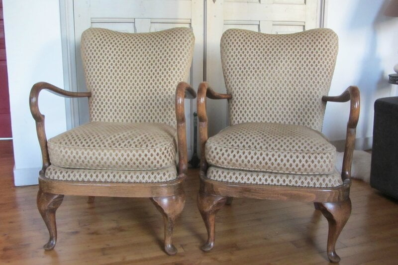 paire de fauteuils &agrave; retapisser c&ocirc;t&eacute; si&egrave;ges &agrave; Brest