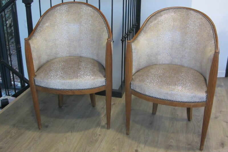 fauteuils art d&eacute;co tapissier &agrave; Bohars