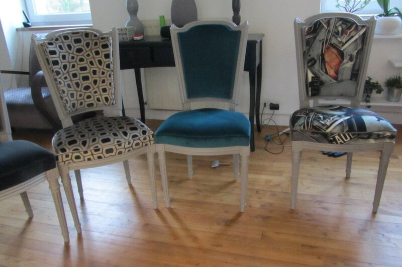 chaises Louis XVI c&ocirc;t&eacute; si&egrave;ges