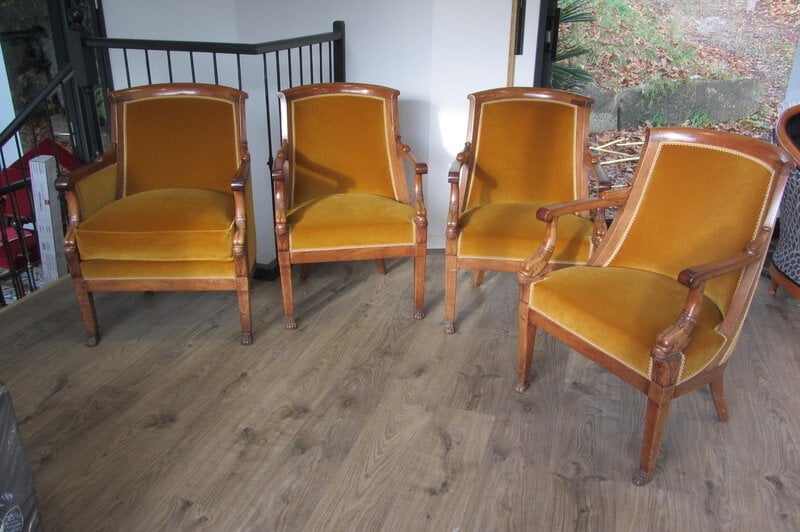 fauteuil Empire de forme gondole