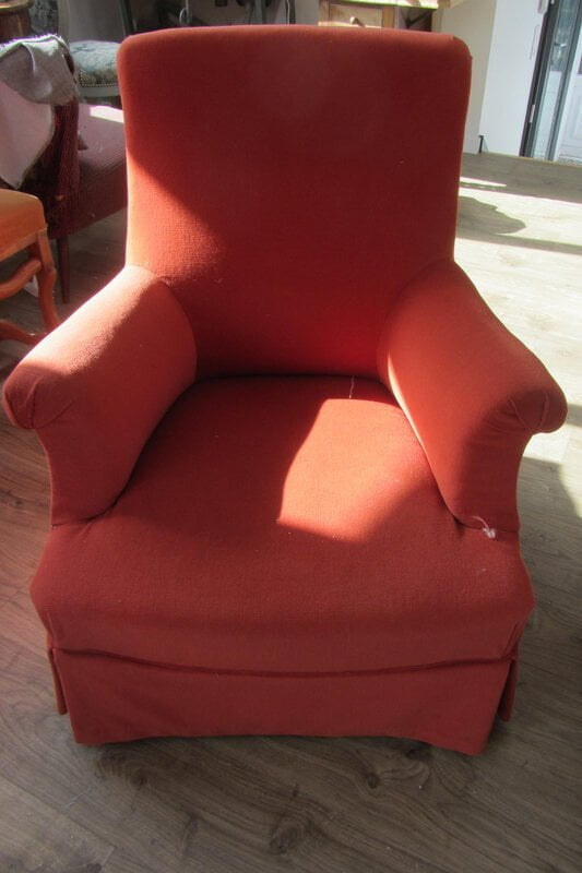 fauteuil anglais &agrave; retapisser