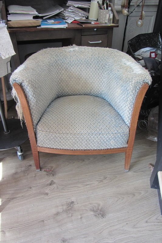 fauteuil art d&eacute;co &agrave; retapisser
