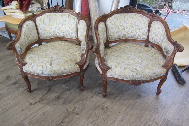 fauteuils Louis XV &agrave; retapisser