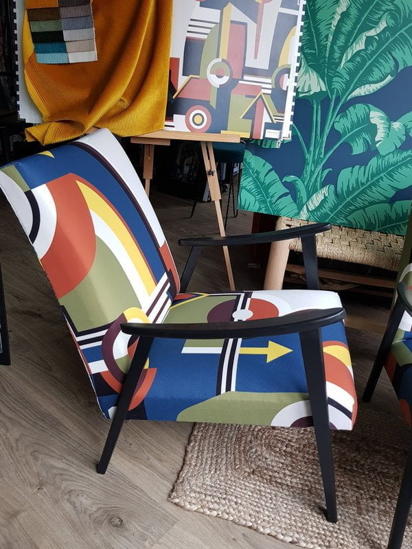 fauteuil ann&eacute;es 50 &agrave; retapisser